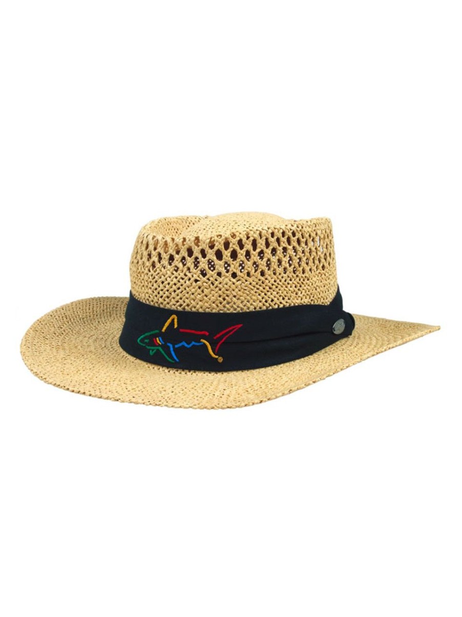 Accessories Greg Norman | Greg Norman Signature Straw Hat - Natural ...