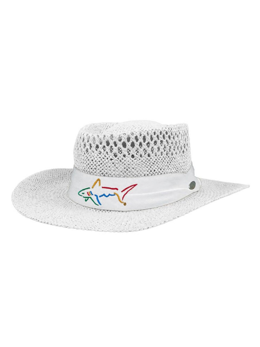 Accessories Greg Norman | Greg Norman Signature Straw Hat - White ...